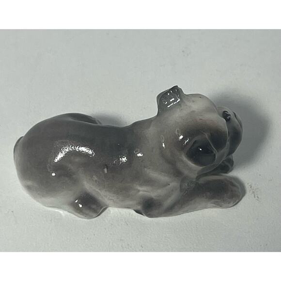 Vintage Miniature Bone China Bulldog Dog Figurine - Picture 3 of 6